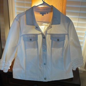 Chicos white denim jacket